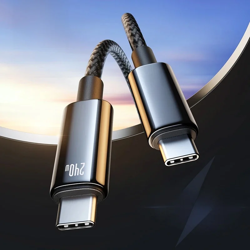 Baseus PD 240 W Superschnellladekabel für iPhone 16 15 Plus Promax TypeC auf USB Typ C-Drahtkabel für MacBook iPad Datenkabel