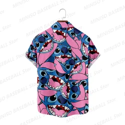 2024 New Summer Boys&Girl Stitch 3D Full Print Personalized Pattern Hawaiian Shirt KID/Adult Casual Cartoon Vacation Beach Shirt