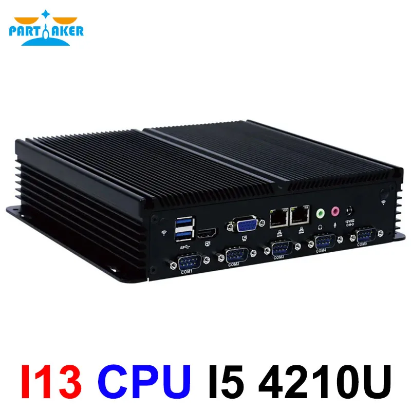 Partaker Dual LAN Fanless J1900 Mini PC con 6COM RS485 opzionale per l'istruzione, l'automazione medica e industriale, computer incorporato