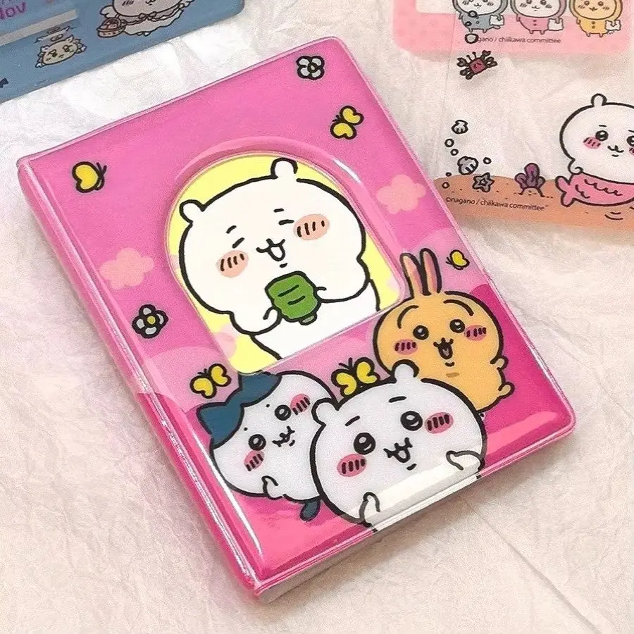 

Kawaii Chiikawa 3-inch Photocard Album Cute Cartoon Collect Book Mini Binder for Polaroid & K-pop Cards