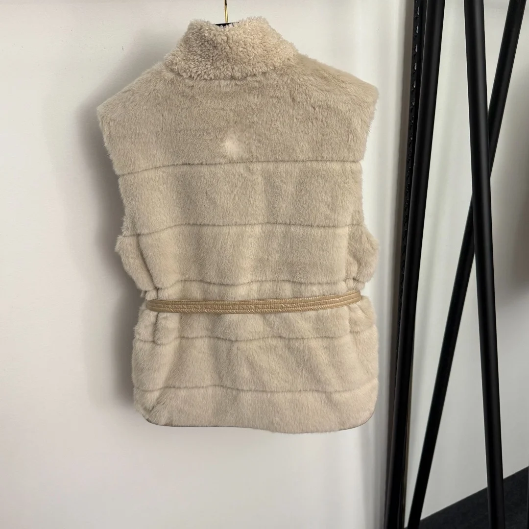 سترة نسائية بيج غامضة بياقة شيرلينغ، قطعة طبقات أنيقة ومريحة للطقس البارد #1