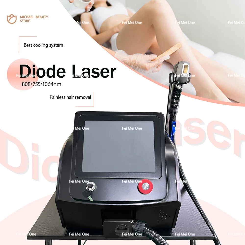 

808nm Diode Laser Hair Removal Machine 3000W Depilation Equipment Three Wavelengths Ice Titanium Device Professional For Salon