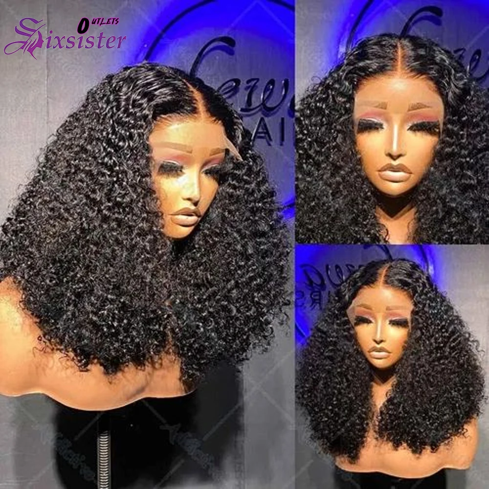 

13x4 Bob Wig Deep Wave Lace Front Wigs Human Hair 230% Density Curly Short Bob Wig Human Hair Pre Plucked Deep Wave Wig for Wome