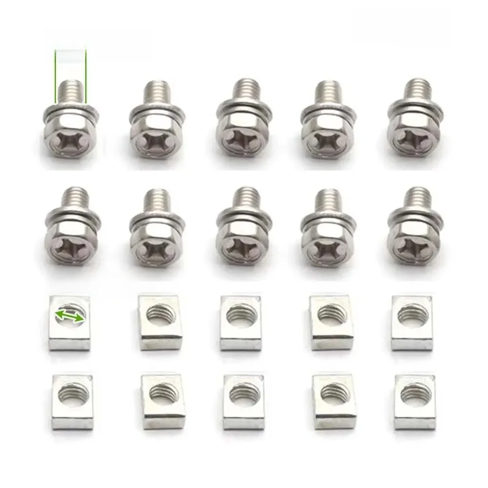 10 jeux universels pour moto, Scooter, ATV, Dirt Bike, Terminal de batterie, écrou et vis à boulons M5x10mm M6x12mm 4Ah 5Ah 6AH 7Ah