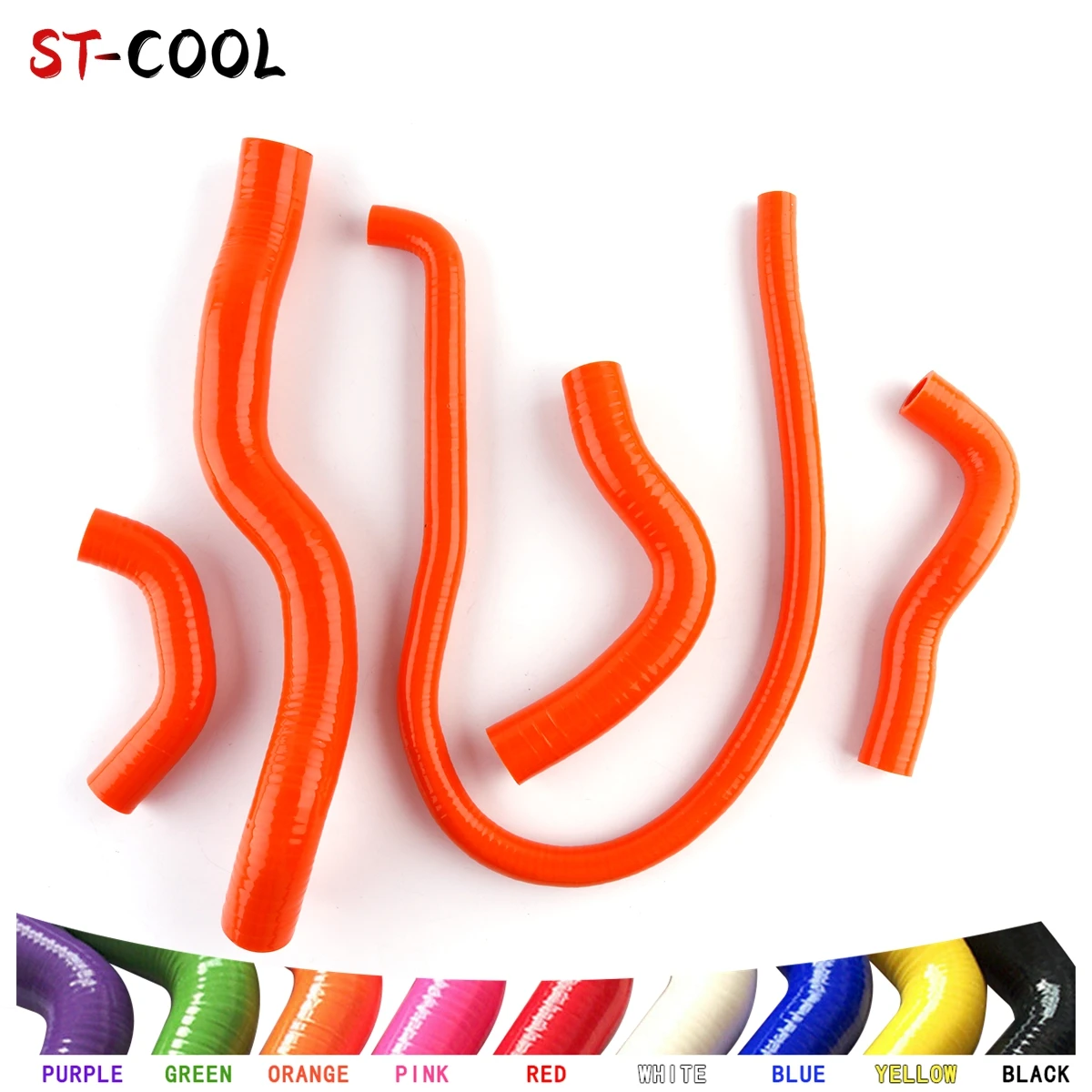 For 2003-2008 Kawasaki Vulcan 1600 VN1600 2004 2005 2006 2007 Radiator Coolant Hoses Kit Silicone Tubes Piping 5Pcs 10 Colors