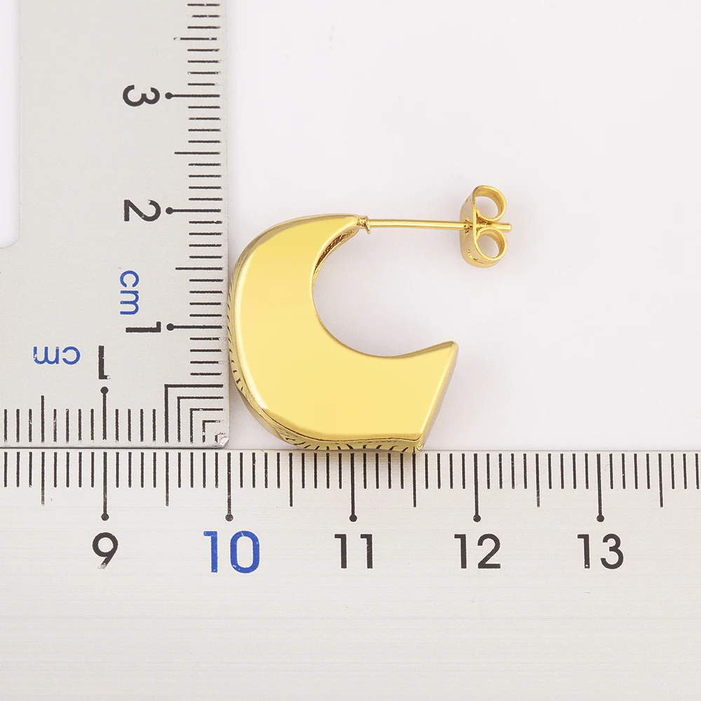 Nidin New Arrival Hip-Hop Style Irregular Moon Shape Drop Earrings For Women Lucky Ear Jewelry Birthday Party Personality Gifts