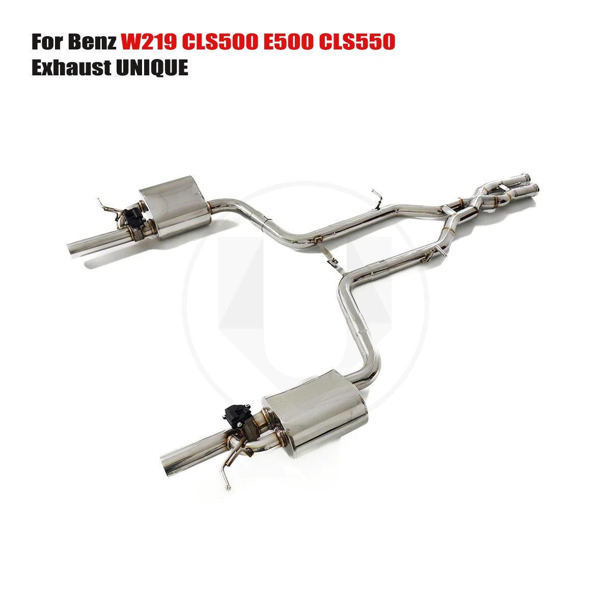 UNIQUE For 2007-2011 Benz W219 CLS500 E500 CLS550 5.0L V8 performance valve exhaust system ss304 exhaust muffler