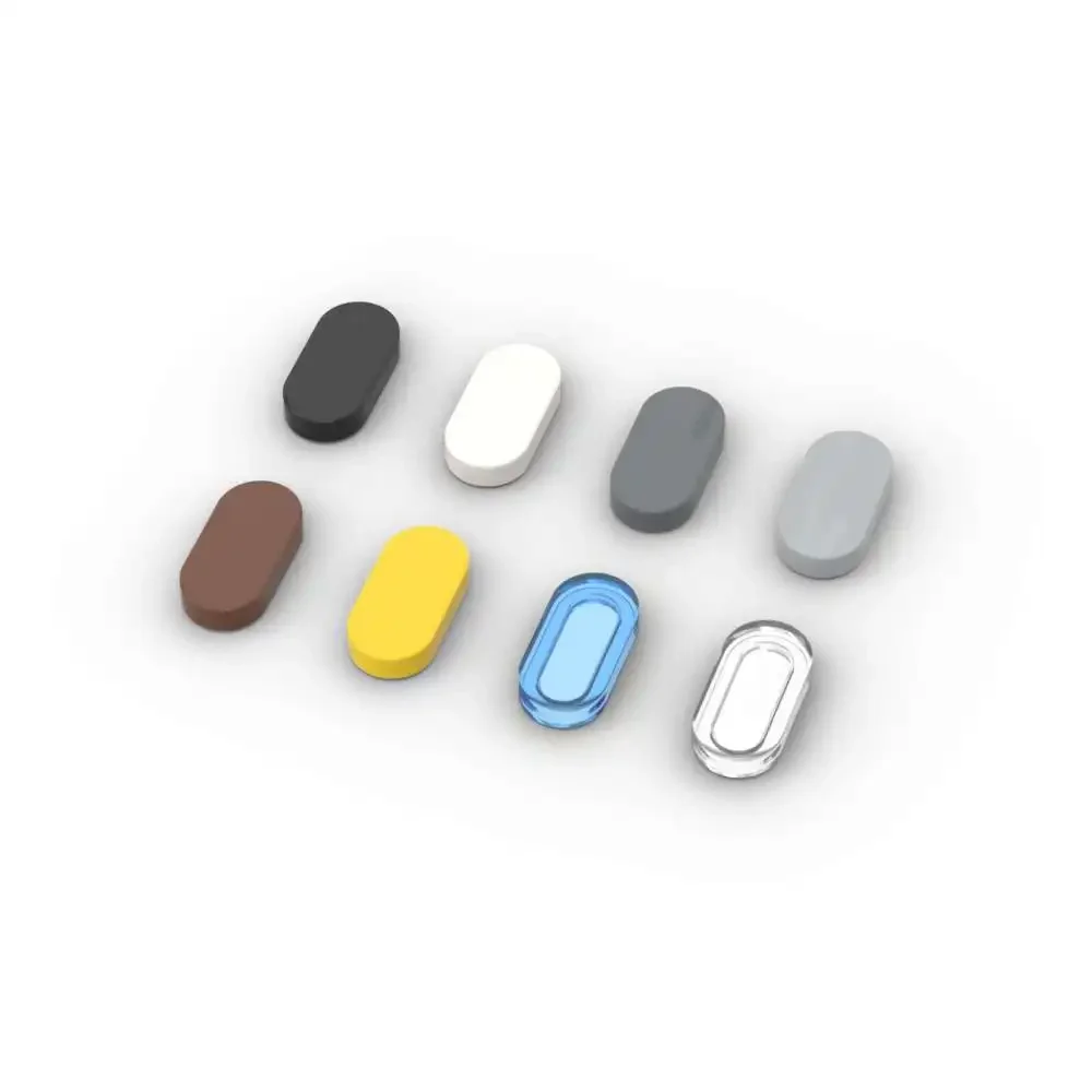 MOC 10 pièces 1126 rond 1x2 ovale blocs de construction briques Kit pneu panneau panneau particules Puzzle idée jouets enfants anniversaire enfant cadeau