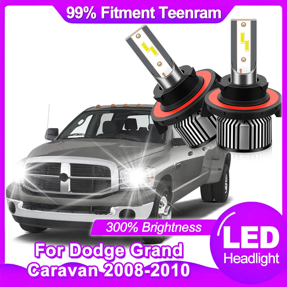 

20000LM LED Headlight Bulbs Canbus H13 High Low Beam Car Lights 6000K 12V Plug And Play For Dodge Grand Caravan 2008 2009 2010