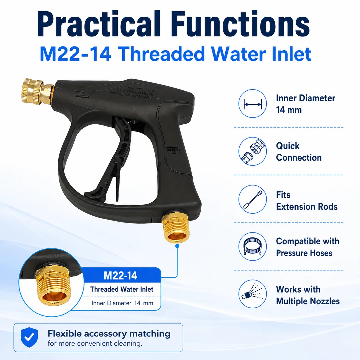 Pressure Washer Gun Car Washin - Car Shampoo Ph 评论和价格