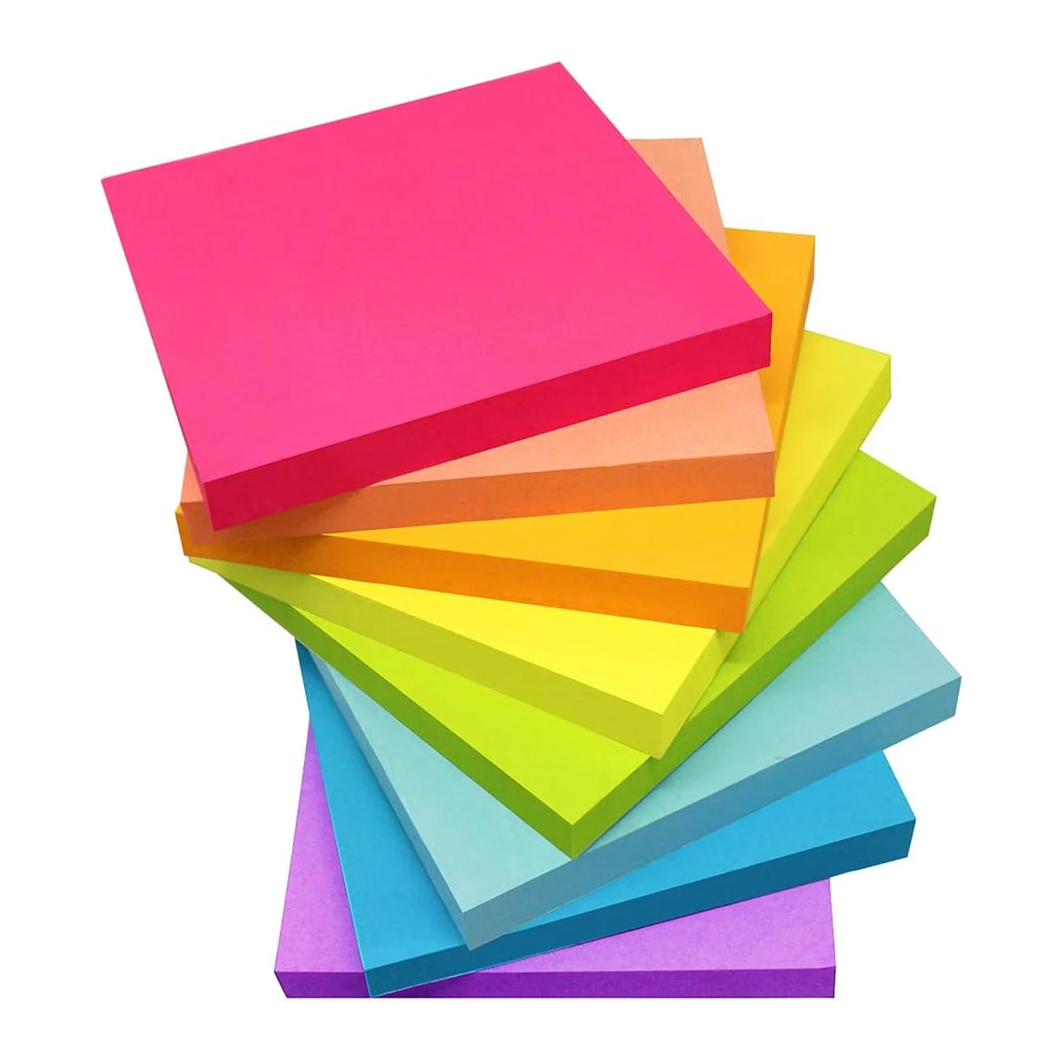 400 Sheets 3x3 Sticky Notes, 8 Color Sticky Notes, Cute Sticky Notes, Removable Self-Stick Notes For Office, School, Home, Noteb