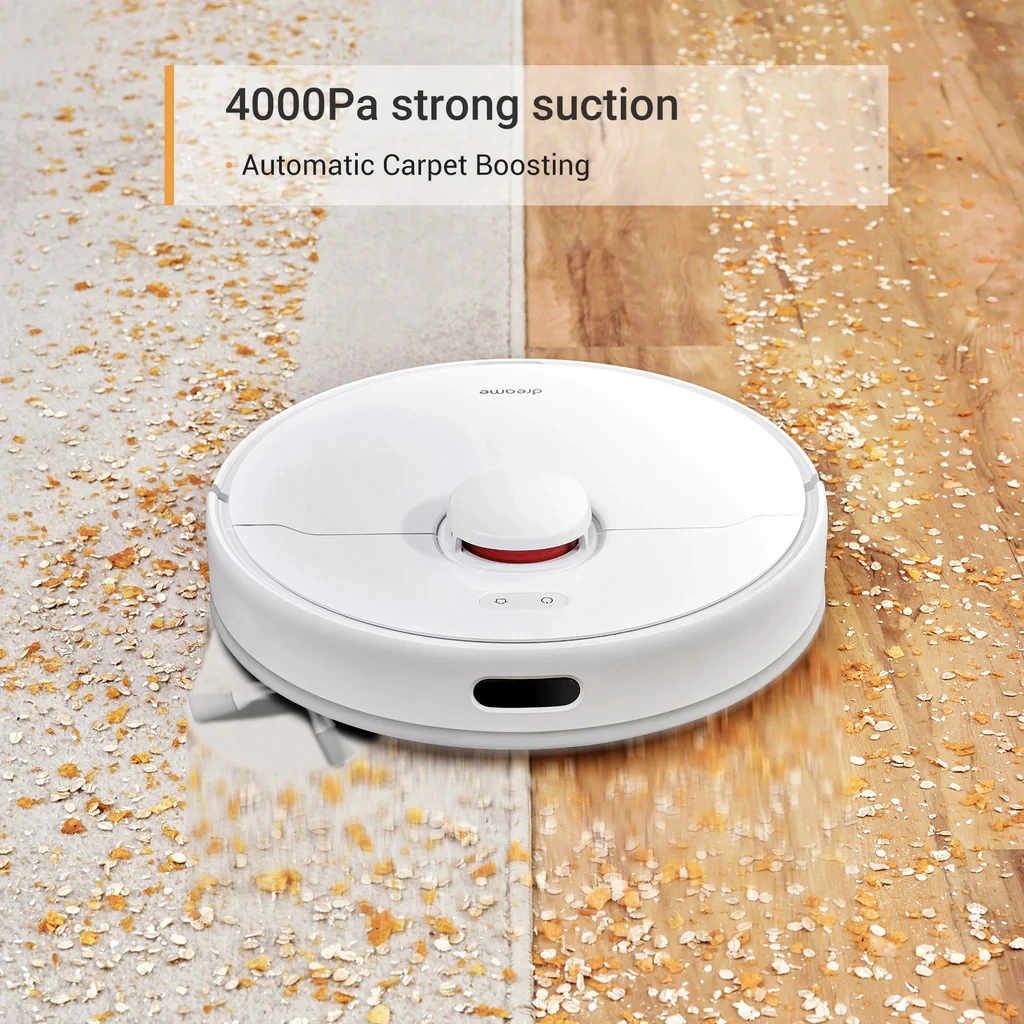 dreame D10 Plus Robot Vacuum and Mop with Self-Emptying Base， 4000 Pa Suction，Compatible with Alexa, Wi-Fi Connected