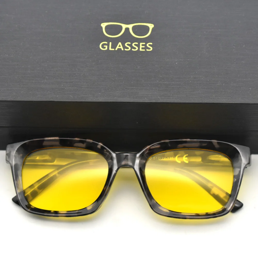 Lunettes d'ordinateur anti-lumière bleue vintage pour hommes et femmes, lunettes de vision nocturne carrées à la mode, lunettes de soleil de sport d'extérieur UV400