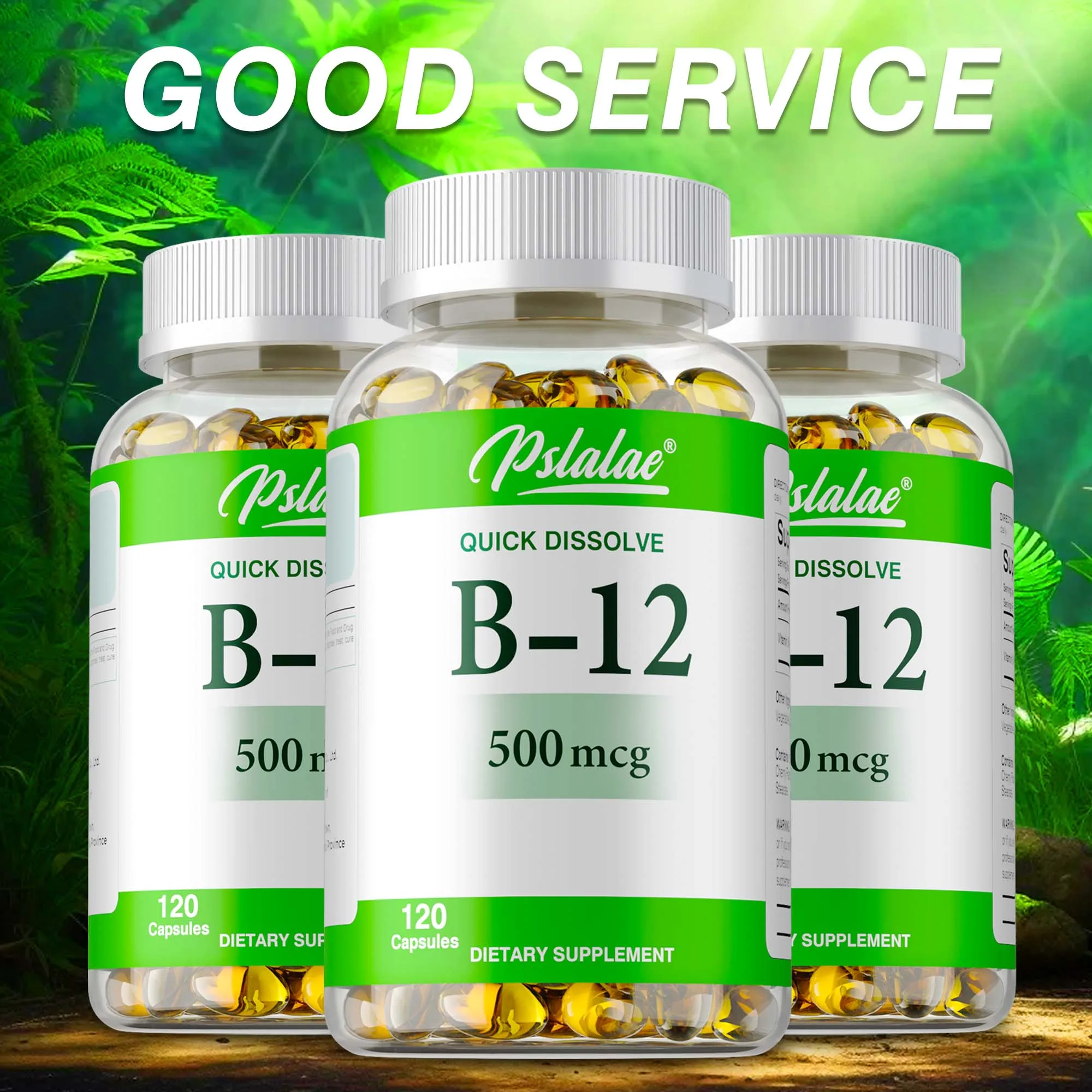 Vitamin B12 Supplement 500 Mcg - Promotes Energy Metabolism and Protects The Nervous System - 120 Capsules