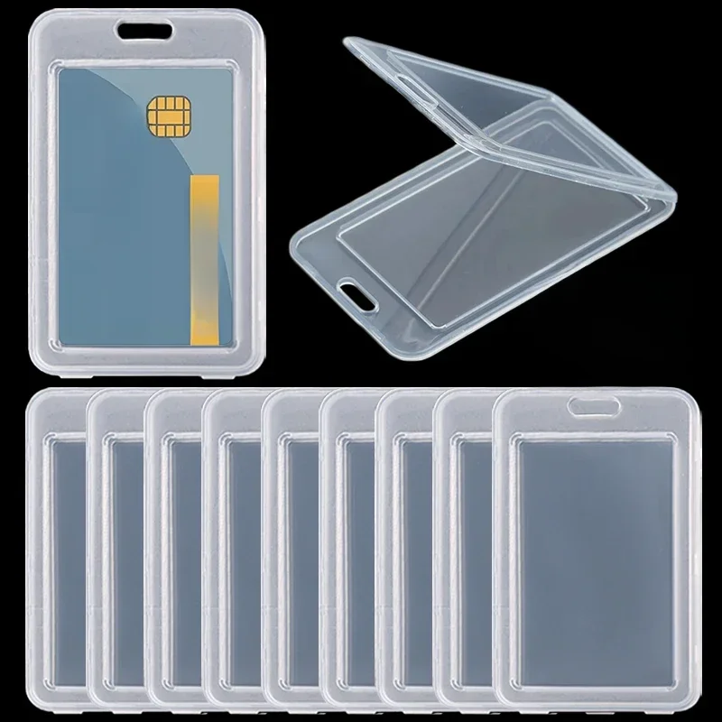 Couverture de carte transparente étanche, 1 à 10 pièces, étui rigide en plastique pour porte-carte de Bus, cartes de crédit professionnelles, manchon de protection pour carte d'identité bancaire