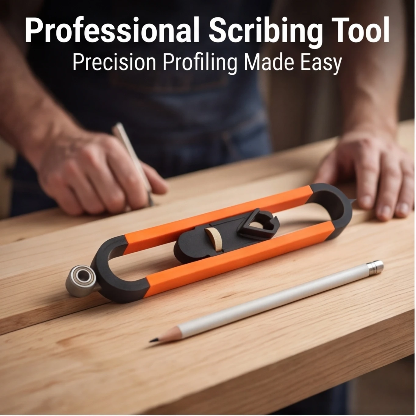 Accurate Woodworking Measurement Tool Set - Profile Scribing Ruler With Lock & Adjustable Irregularity Radian