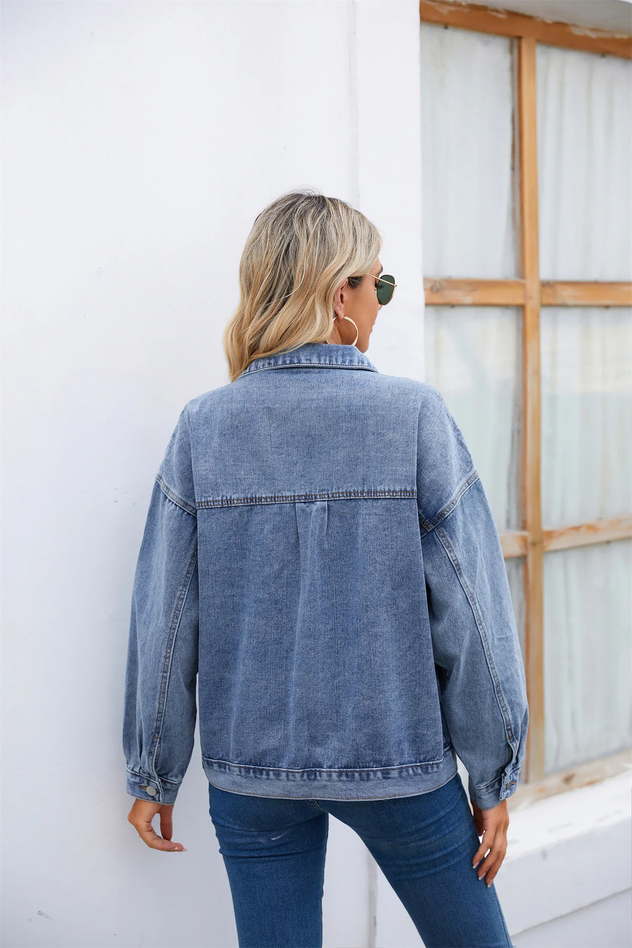 2022 Fall/Winter New Women\'s Long Sleeve Denim Jacket Fashion Loose Jeans Coat Casual Female Clothing S-XL Drop Shipping