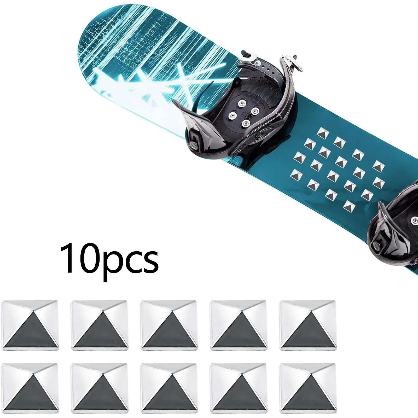 

10 Pcs Snowboard Stomp Pads Snow Board Mat Provides Extra Grip Easy Installation Accessories for Skiing Ski Winter Snowboarding