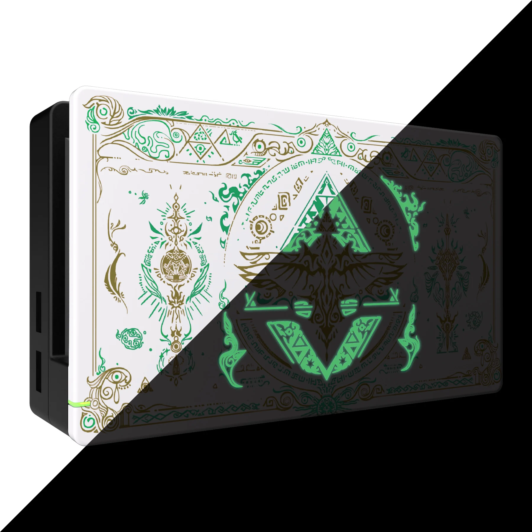 

eXtremeRate Soft Touch Replacement Housing Shell for Nintendo Switch Dock, Custom Faceplate, Glow in Dark - Totem of Kingdom