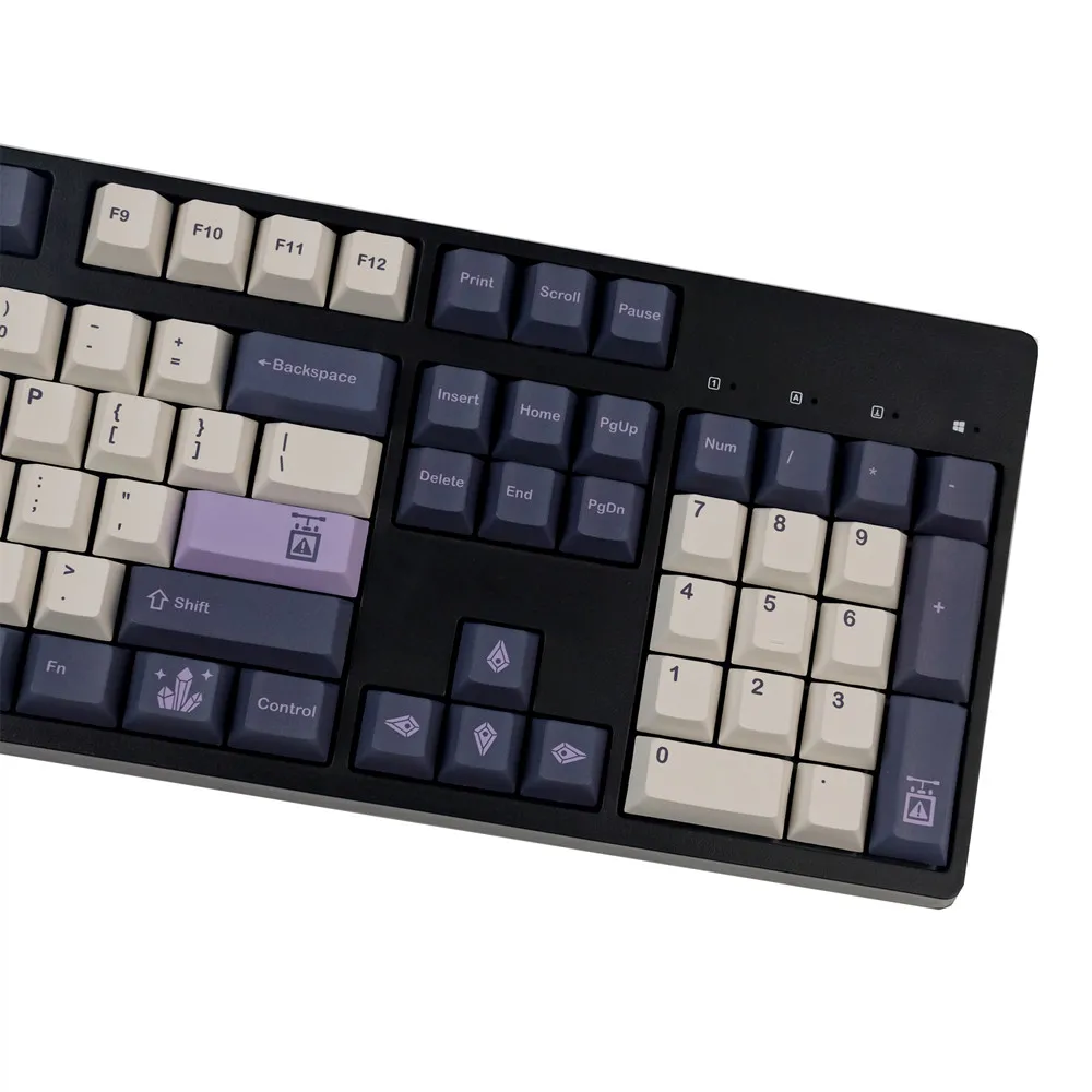 GMK Amethyst Keycaps, 138 Keys PBT Keycaps Cherry Profile DYE-SUB Personalized GMK Keycaps For Mechanical Keyboard