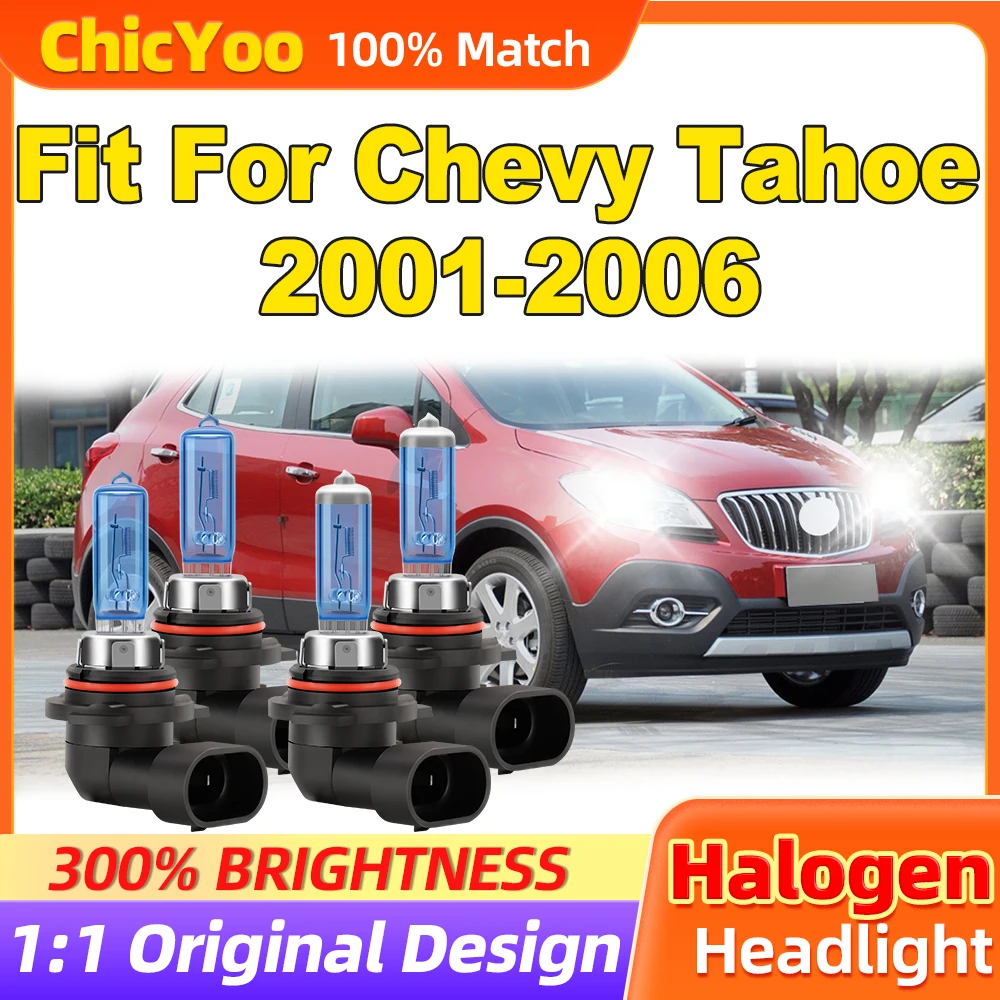 

Fit For Chevy Tahoe 2001 2002 2003 2004 2005 2006 200W Halogen Headlights 24000LM Plug And Play Car Lights 6500K 12V Front Lamps