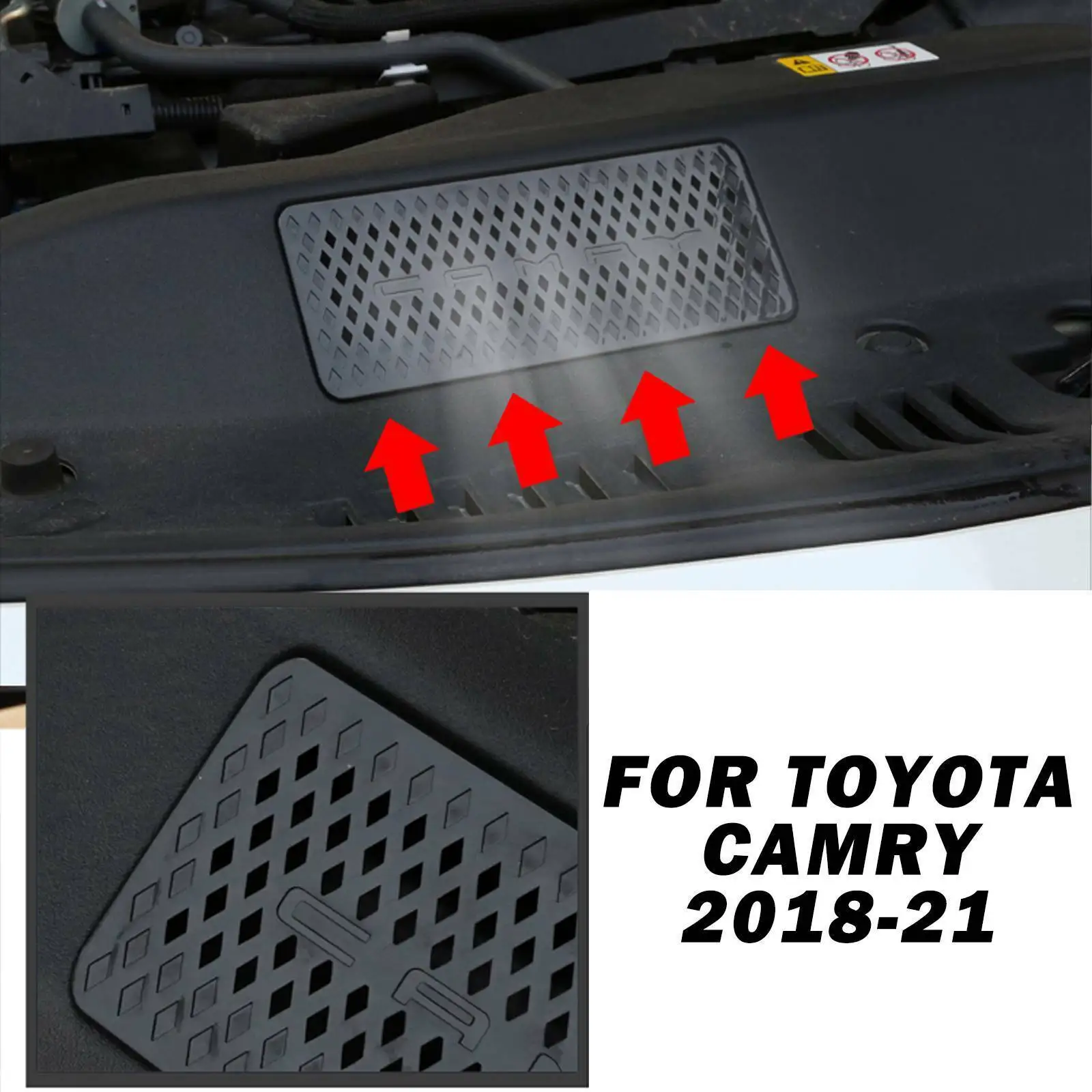 Car Engine Air Inlet Vent Cover Protection For Toyota Camry 18-24 Motor Air Inlet Covers Protective Sticker Interior Accessories