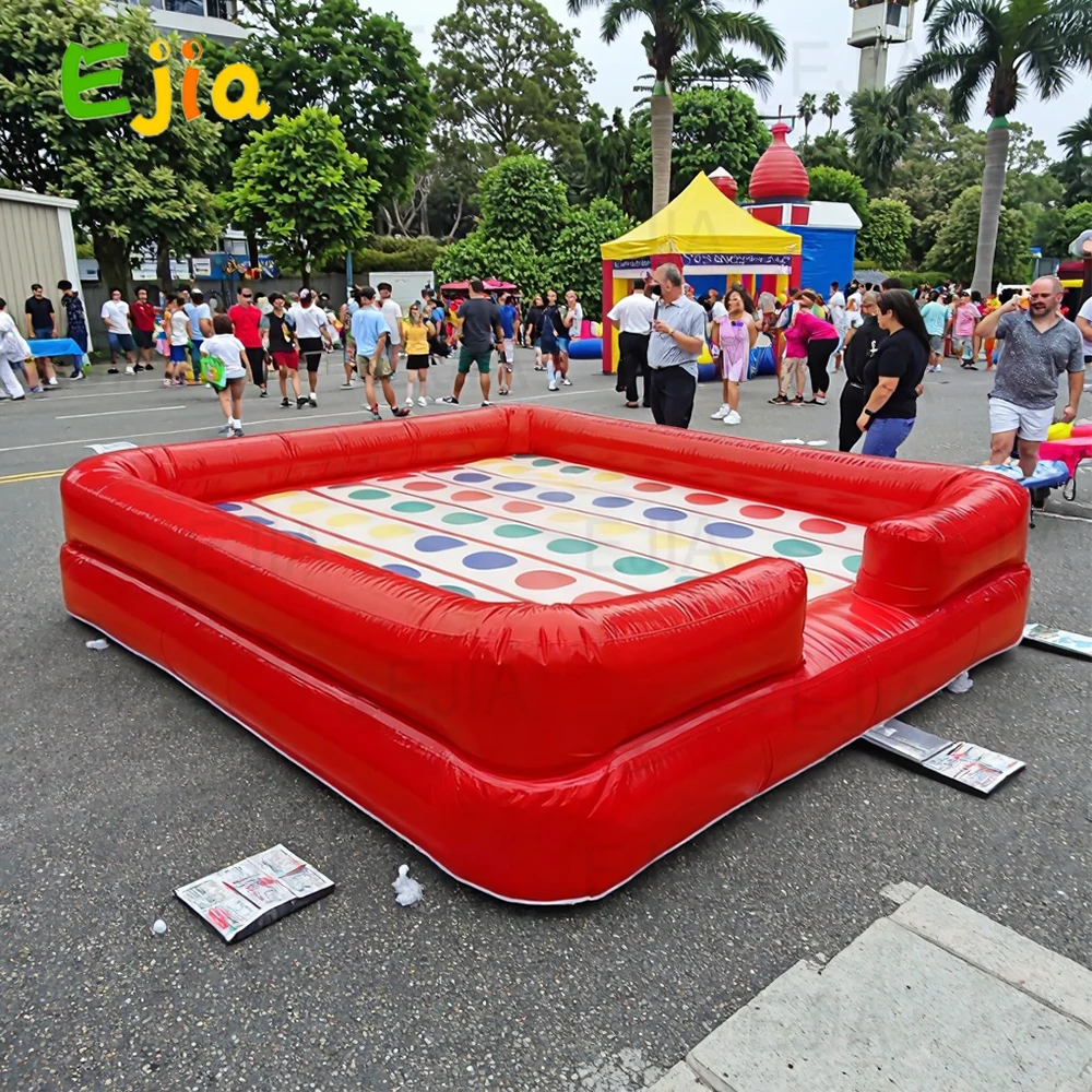 Jeu de jonction de Twister gonflable pour enfants et adultes, jeu de matelas gonflable géant pour fête et arrière-cour