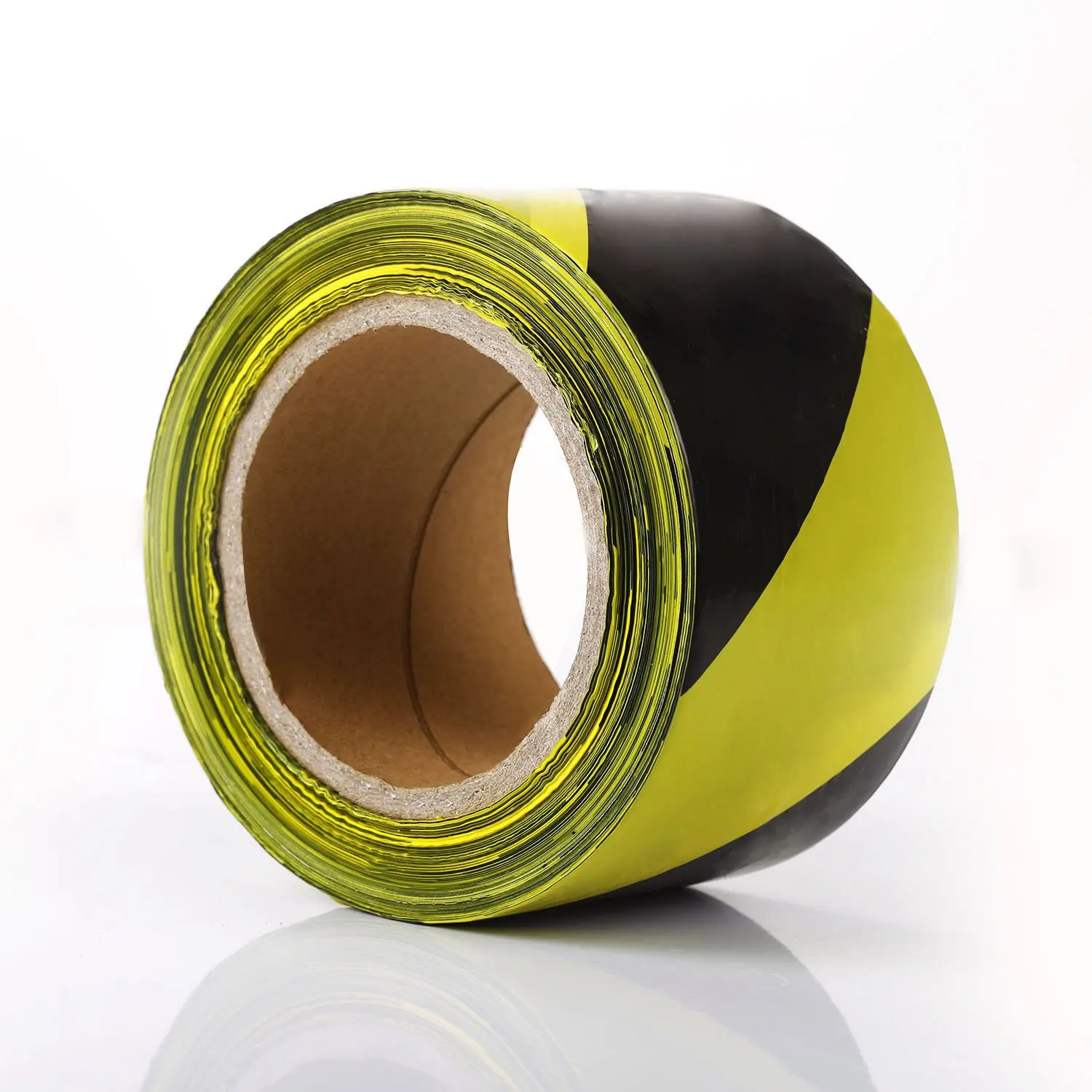 Self-Adhesive Warning Tape Yellow & Black Hazard Safety Striped Barricade Caution Tape For Floor Factory Stairs