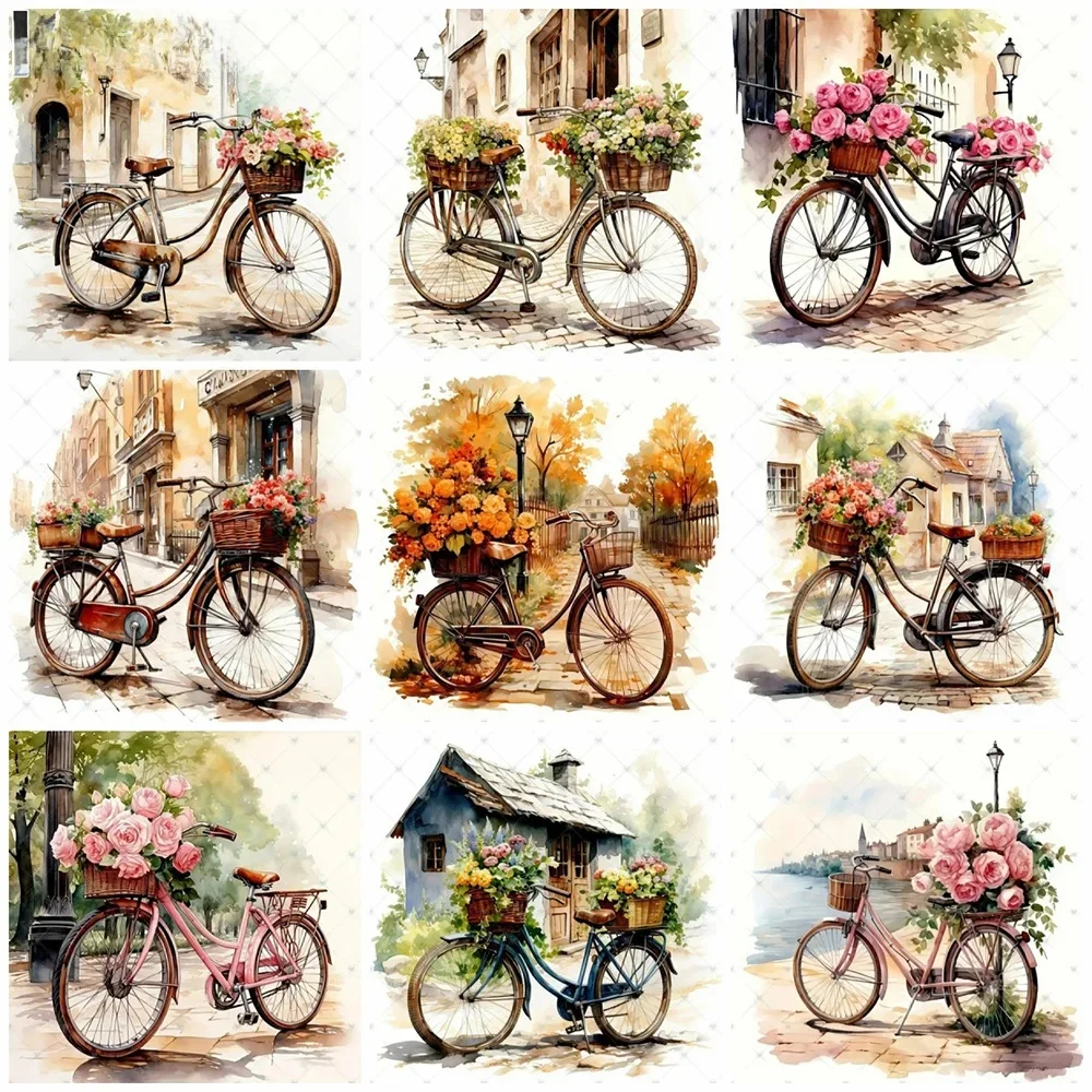 Huacan-Ensemble de peinture au diamant, chapelle Tai, tournesol, carré complet, mosaïque ronde, broderie, Yin, compositeur, paysage, décoration d'intérieur