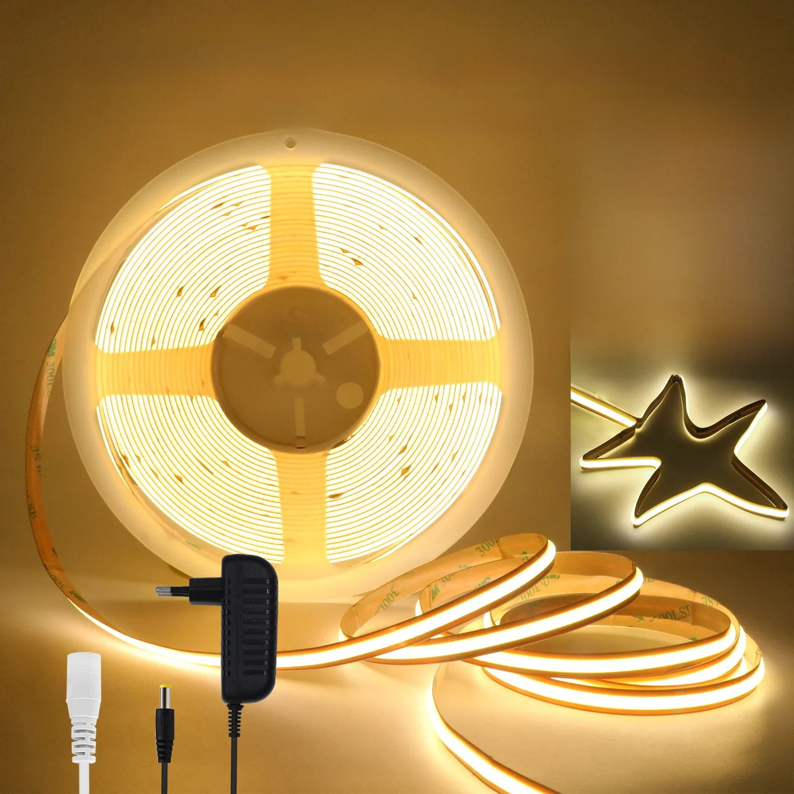 12V 24V pasek COB LED 528LEDs/m 20M 15M 10M 5M wysokości Desnity cięcia swobodnie kolb światło liniowe Bar 8MM PCB 3000K 4000K 6000K wystrój pokoju — zdjęcie 2