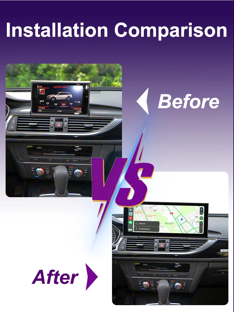 AUTOTOP 12,3'' Linux Bildschirm Drahtlose CarPlay Android Auto Display Für Audi A6 A7 C7 2011-2018 RMC HNR MHI2 Airplay Multimedia – Detail 4
