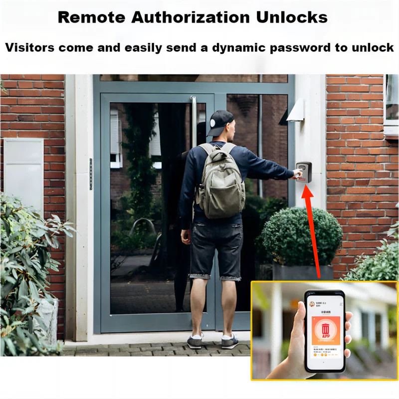 Smart Lock Box com senha e aplicativo para celular, desbloqueio para armazém, chave anti-perdida, cofre forte, Ddeposit, controle remoto