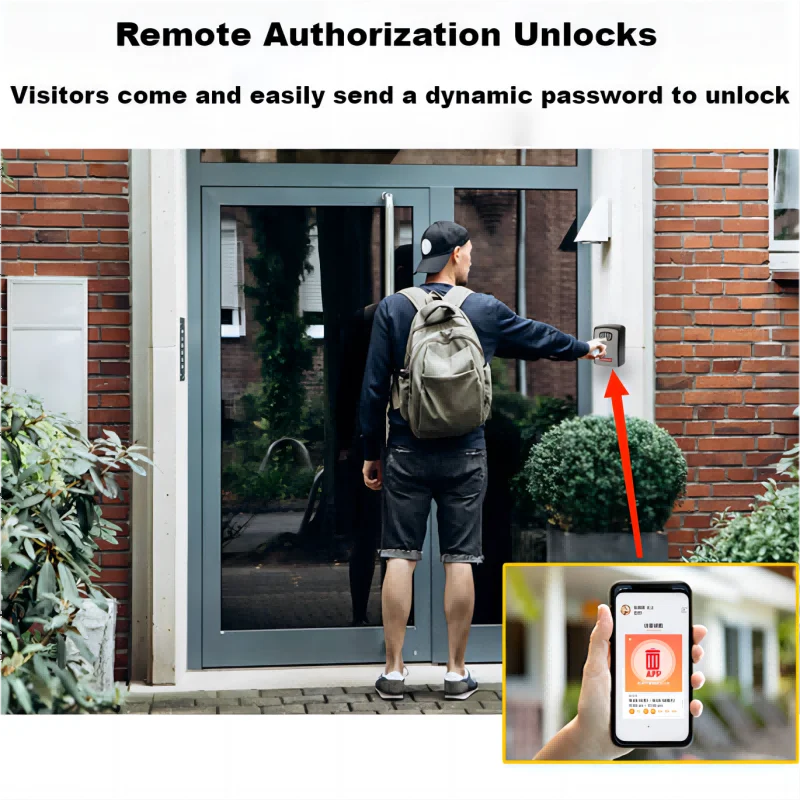 Imagem -06 - Smart Lock Box com Senha e Aplicativo para Celular Desbloqueio para Armazém Chave Anti-perdida Cofre Forte Ddeposit Controle Remoto