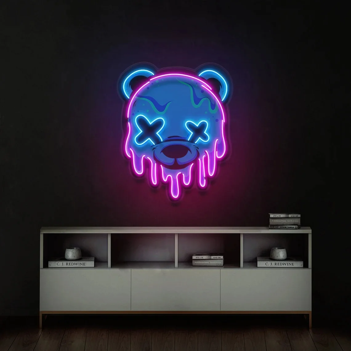 Imagem -03 - Ice Bear Neon Sign Wall Decor Presente da Sala Decoração de Casa