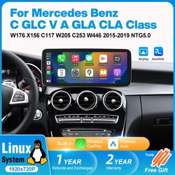 Linux Auto Radio Carplay Screen For Mercedes Benz C GLC V A GLA CLA Class W176 X156 C117 W205 C253 W4467 GPS Multimedia Player