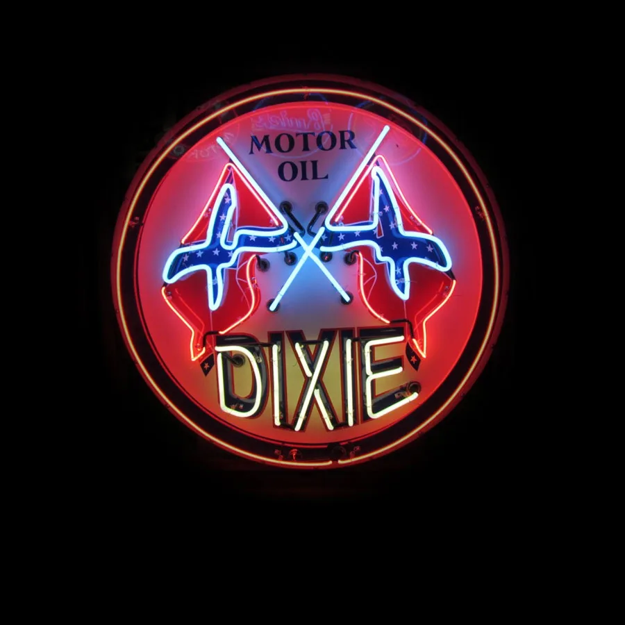 

Oil Dixi Motor Oil Neon Sign Flags Neon Sign Neon Light Sign Bulb Oil Station Display Wall Decor Glass Tube Printing Handcrafted