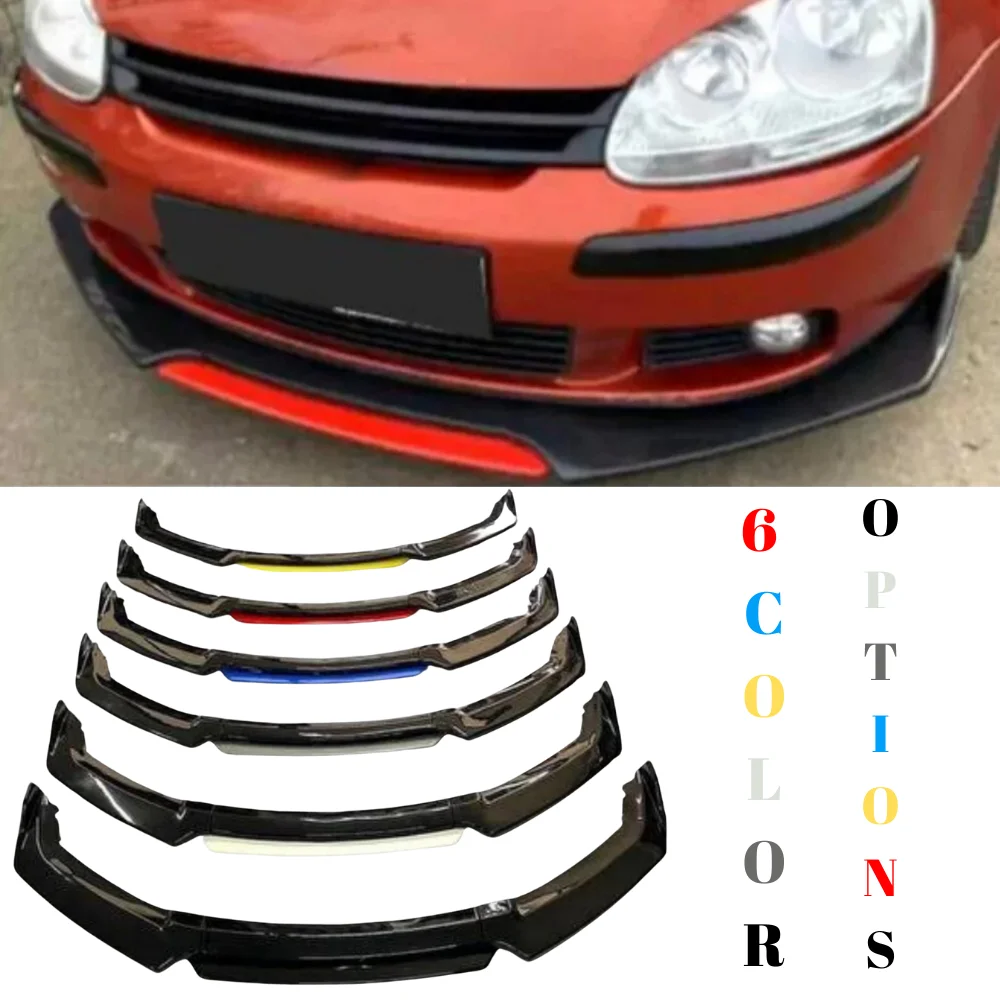 4 Piece Front Bumper Lip For Volkswagen Golf 5 Car Accessories 5 Color Options Body Kit Splitter Modified Exterior Parts Tuning