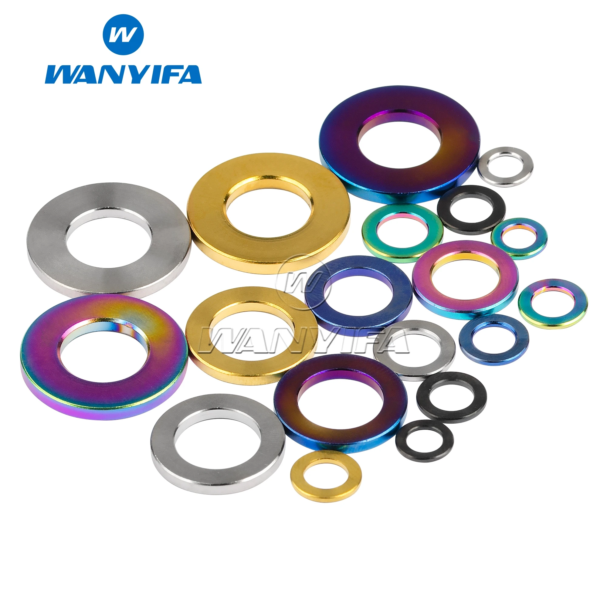 

Wanyifa Titanium Washer M4 M5 M6 M7 M8 M10 DIN912 Flat Spacer Gasket for Bicycle Cycling Motorcycle Car