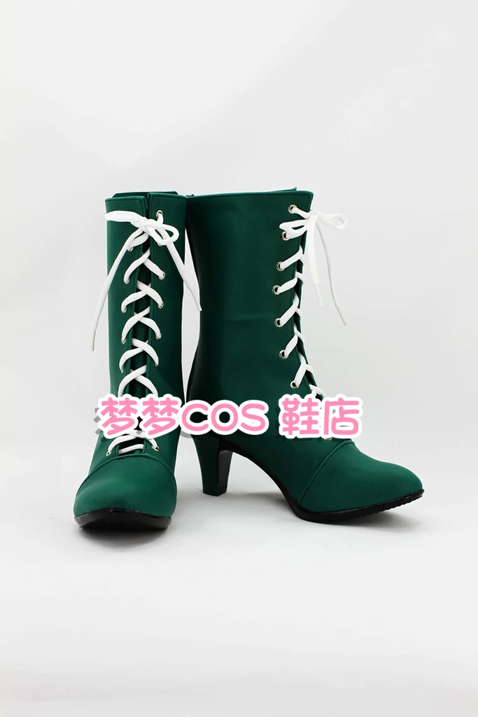

Anime Moon Kino Makoto Cosplay Shoes Sailor Jupiter Halloween Carnival Party Cosplay Green Boots High Heel