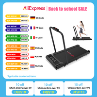 Bigzzia Home Treadmill Walking Pad Foldable Treadmills Foldable with LED Display 1-10 km/h Treadmill Desk 120kg Running Device