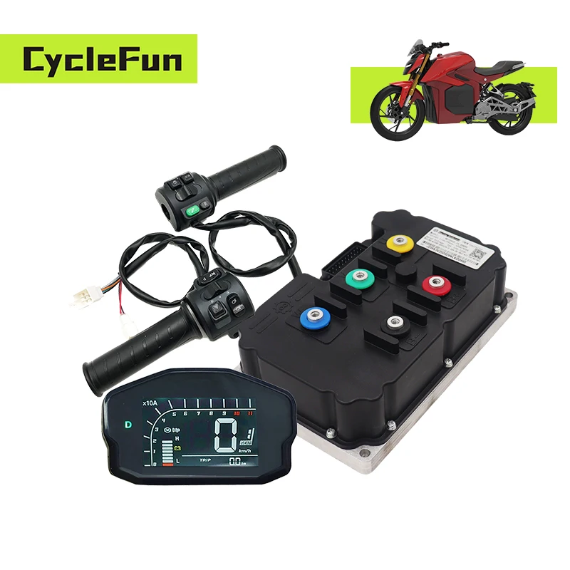 

High Power FarDriver Controller ND72850 72V DC 450A With DKD Display Throttle for 6-8KW Electric Motorcycle ATV Car Motor