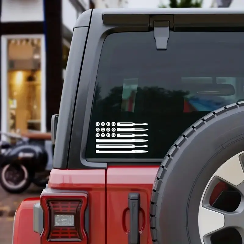 Bullet American Flag Bumper Decal Usa Pro Gun Rights Infidel Car Sticker Vinyl Decal view 4