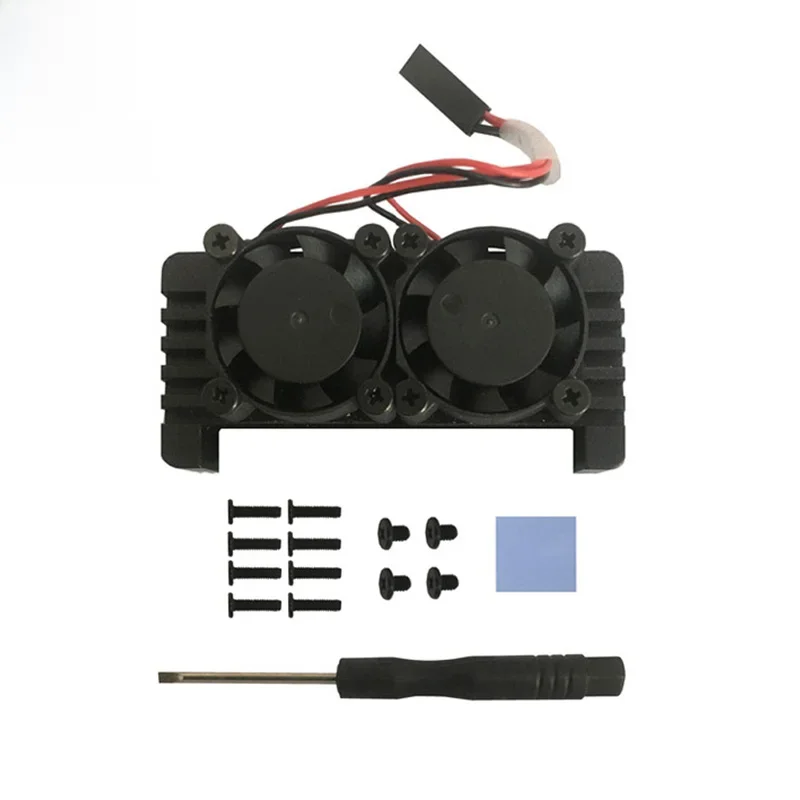 Dissipateur thermique en aluminium Raspberry Pi Zero 2W 2 W PI0 avec doubles ventilateurs