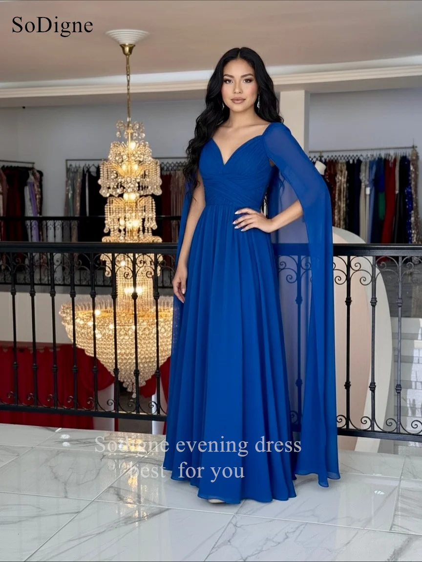 SoDigne فساتين لحضور الحفلات الموسيقية من الشيفون على شكل قلب مطوي على شكل حرف a فستان الحفلات أشرطة ساحرة فساتين حفلات رسمية مخصصة