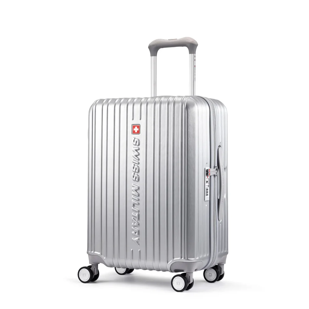 حقيبة سفر صغيرة من البولي كربونات ، حامل أمتعة ، عربة بعجلات ، PC ABS ، قفل TSA ، AM20 ، الجيش السويسري