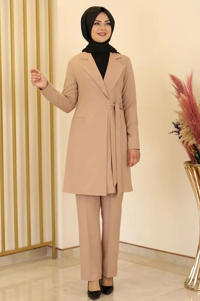 

Dual Suit Camel - Fashion Showcase Design Stylish Tasarım Daily Night Muslim Hijab Fashion