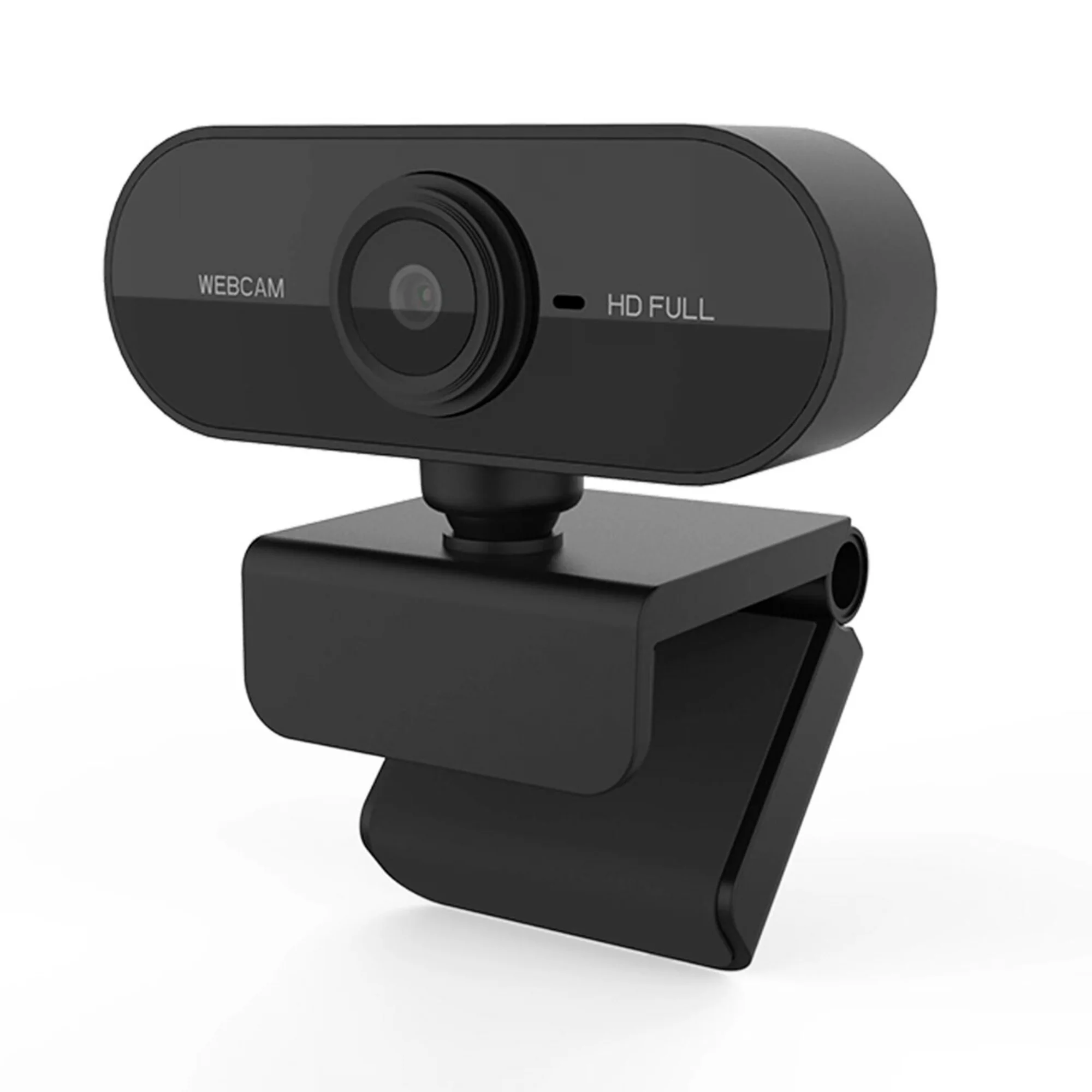 Webcam Full Hd 1080P Usb Mini Camera Computer C/Hinged Microphone for Lives, Video Transmissions