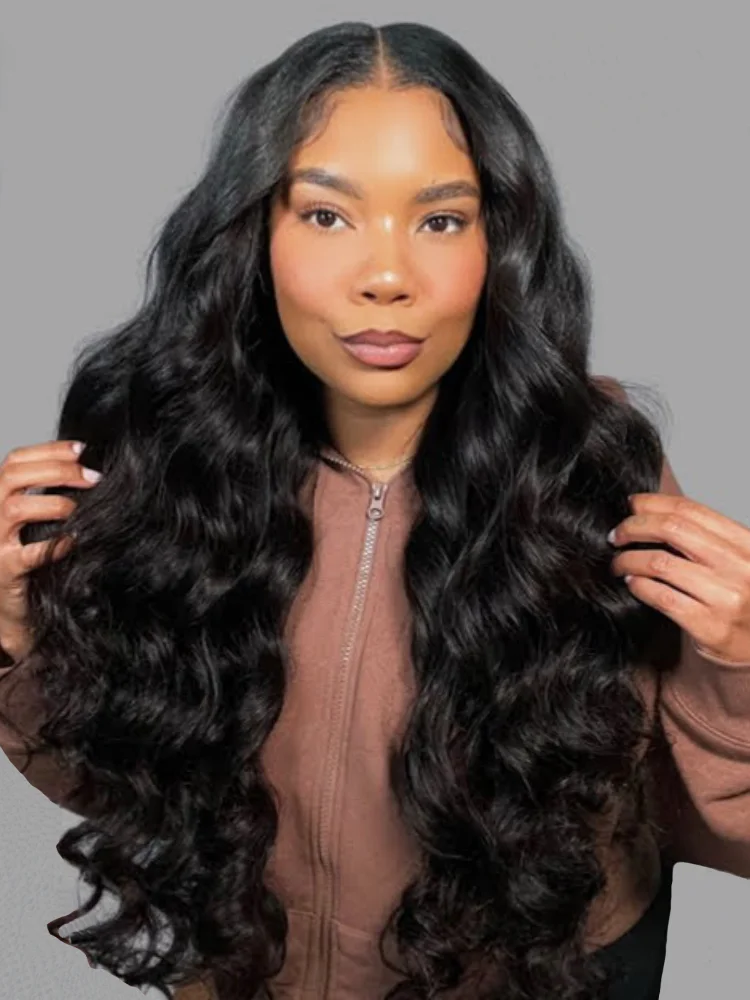 UNice Haar 180% Dichtheid Body Wave V-deel Pruik Met Trekkoord 100% Echt haar Echte hoofdhuid Upgrade U-deel Pruik Geschikt voor alle maten - afbeelding 2