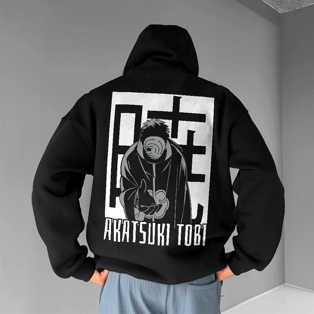 Anime Long Sleeve Hoodie Uchiha Obito 3D Printed Men's and Women's Spring And Autumn Fashion Loose Hooded Sweatshirt With Pocket