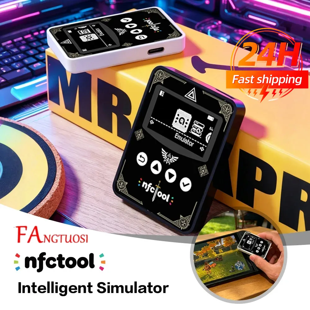 Emulador iNFC Bluetooth Recarregável para Amiibo OLED, Acessório de Jogo Sem Fio para Switch/Switch 2/Lite OLED 3DS Wii U